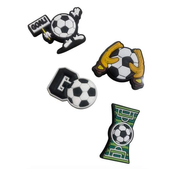 Other - Soccer Jibbitz Charm Set of 4 Crocs Charms